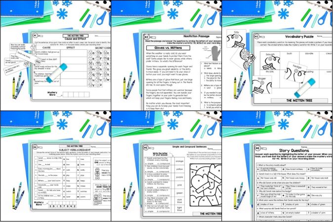 Read aloud activities for The Mitten Tree