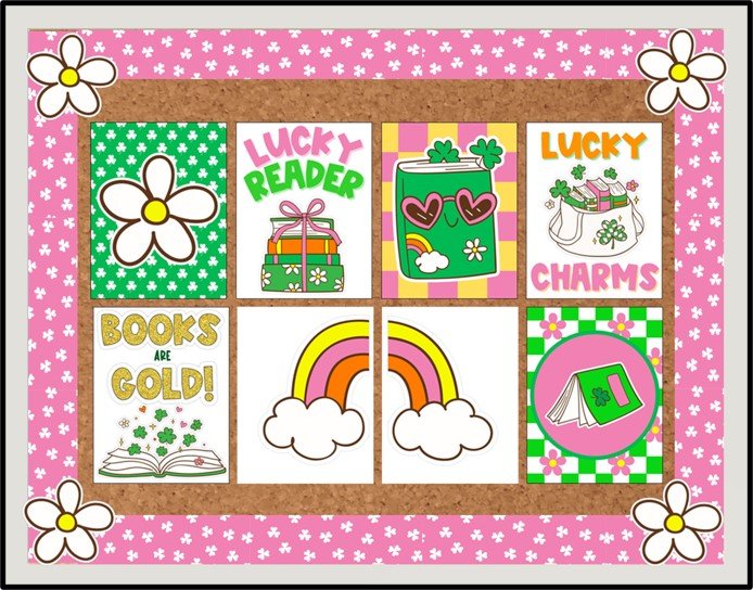 St. Patrick's Day Bulletin Board Reading Posters